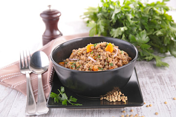 lentils and vegetables
