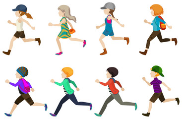 Running kids