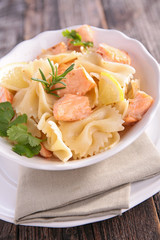 pasta and salmon