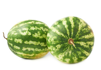 Green watermelon fruit composition isolated
