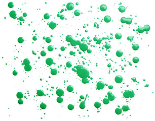 Multiple spots of paint