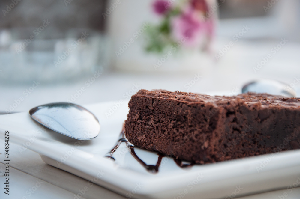 Wall mural brownie cake