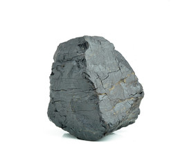 Obraz premium Coal on Isolated White Background