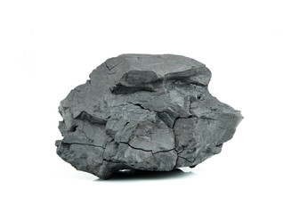 Coal on Isolated White Background