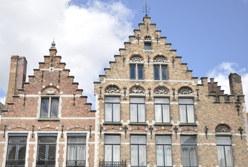 Fototapeta na wymiar Ancient houses in Bruges, Belgium