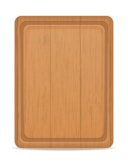 wooden cutting board vector illustration