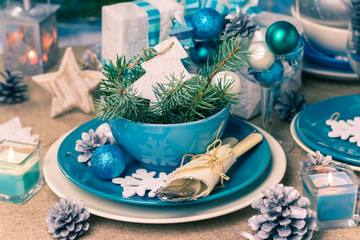 Christmas xmas eve table board setting