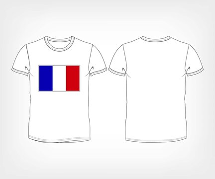 France flag shirt  football soccer ball