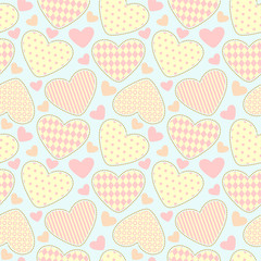 seamless background with hearts