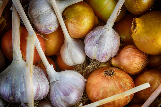 onions and garlic