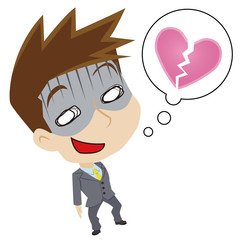 失恋で放心状態のビジネスマン