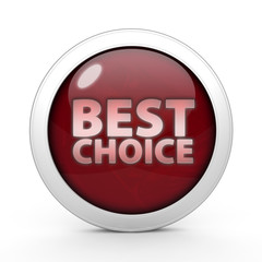 Best choice circular icon on white background
