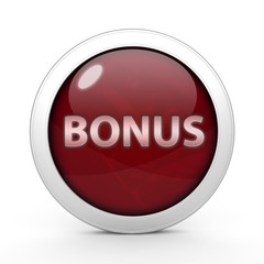 bonus circular icon on white background