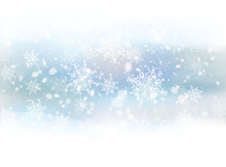 Vector winter snowflakes background.