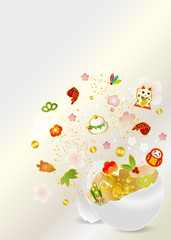 年賀状テンプレート　フォーマル