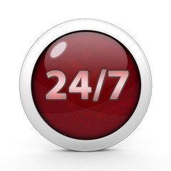 Support circular icon on white background