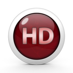 HD circular icon on white background