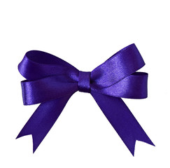 ribbon with bow isolated on white background