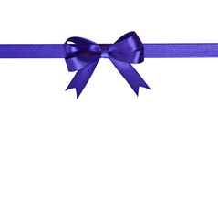 ribbon with bow isolated on white background