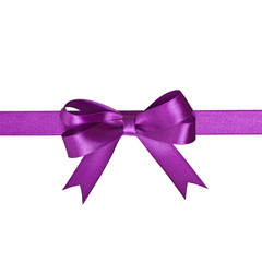 ribbon with bow isolated on white background