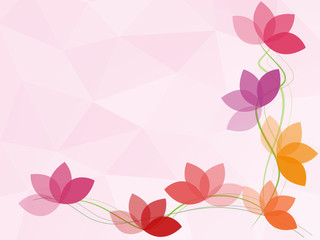 flower polygon abstract background