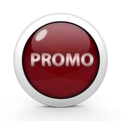 Promo circular icon on white background