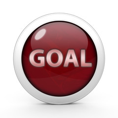 Goal circular icon on white background