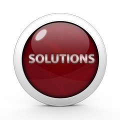 Solutions circular icon on white background