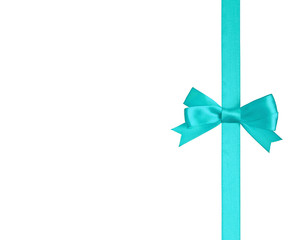 ribbon with bow isolated on white background
