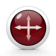 Obraz premium Arrow circular icon on white background