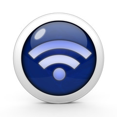 signal circular icon on white background