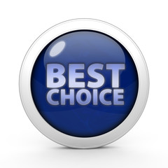 Best choice circular icon on white background