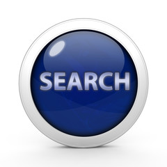 search circular icon on white background