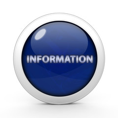 information circular icon on white background