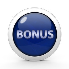 bonus circular icon on white background