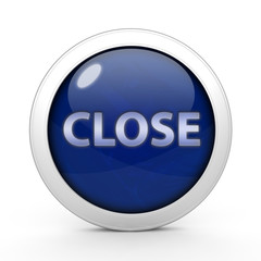 close circular icon on white background