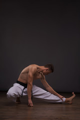 Handsome karate enthusiast