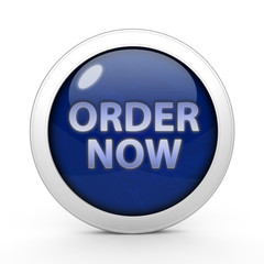 Order now circular icon on white background