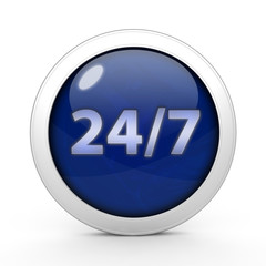 Support circular icon on white background