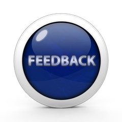 Feedback circular icon on white background