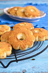 Butter biscuits in the shape of a flower