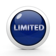 Limited circular icon on white background
