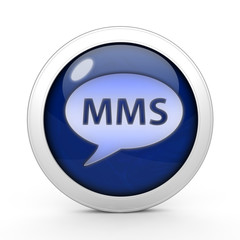 mms circular icon on white background