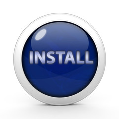 Installation circular icon on white background