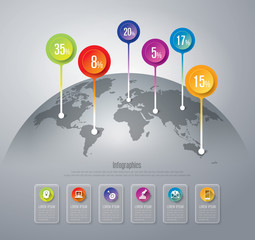 Infographics vector design template. © tarapong