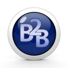 B2B circular icon on white background