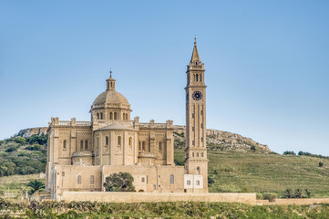 Fototapeta na wymiar Ta' Pinu church near Gharb in Gozo, Malta