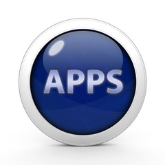Apps circular icon on white background