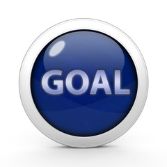 Goal circular icon on white background