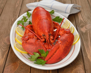 Boiled lobster